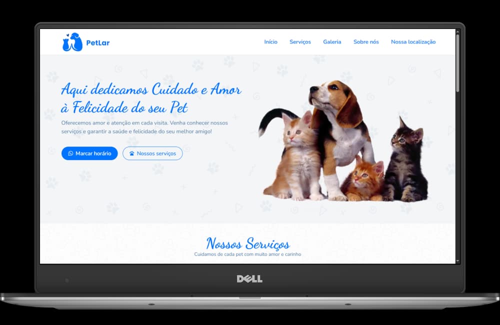 Imagem do site Petlar