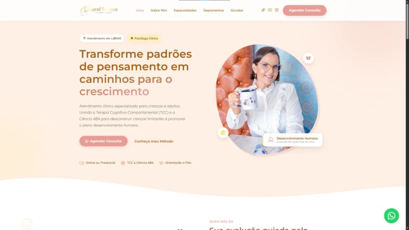 Psicóloga Carol Santos