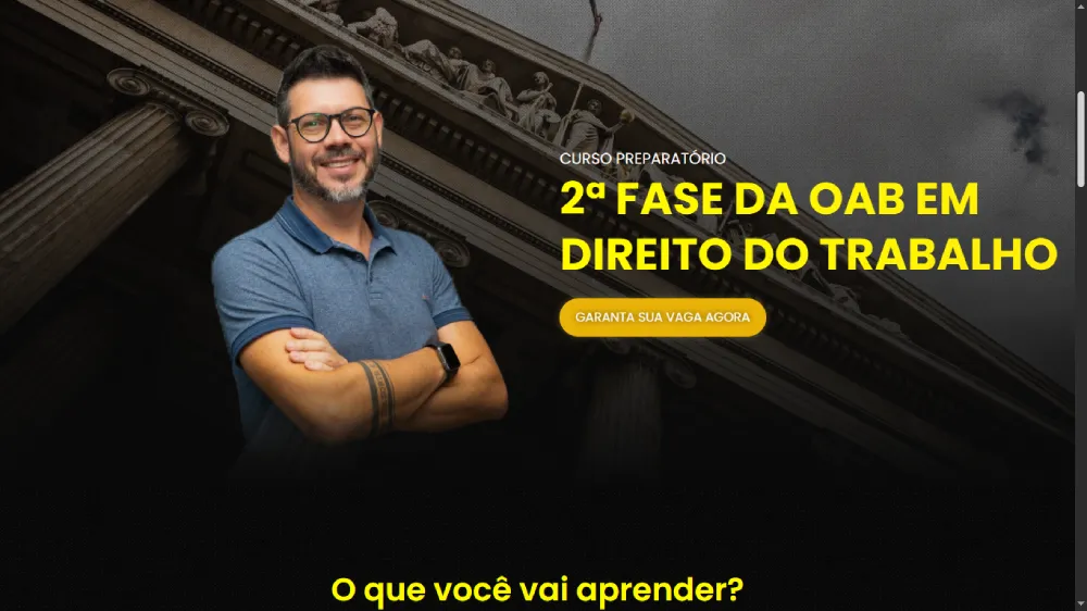 Imagem da Landing Page OAB Segunda Fase | Douglas Caetano